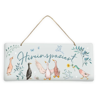 Tin sign inpatted / ducks