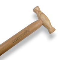 Crooked wood dock cutter, forged with step and ash T-handle (90 cm)