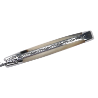 Grand-LAGUIOLE 12cm Atelier ARTO® PRESTIGE-inox, Hornspitze blond/geflammt