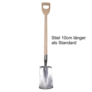 Baack Spaten, Holsteiner Rüffel 125cm 10188 mit D-Griff und angeschweißten Tritt